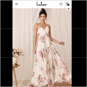 Lulus wrap maxi dress white